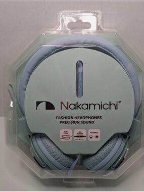 Nakamichi NK850 Greyed Jade Over Ear Headphones W/ Microphone 98 dB NEW/SEALED
